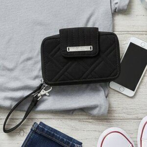 Vera Bradley Black Quilted Wristlet